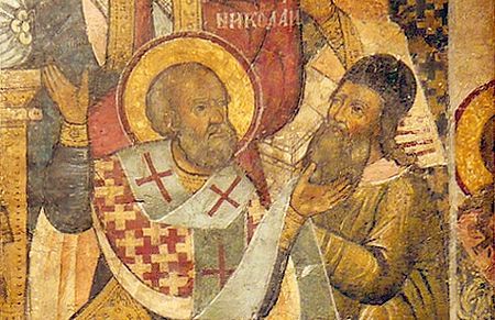 Fresco del Primer Concilio de Nicea (Salón Sixtino, Biblioteca Vaticana)